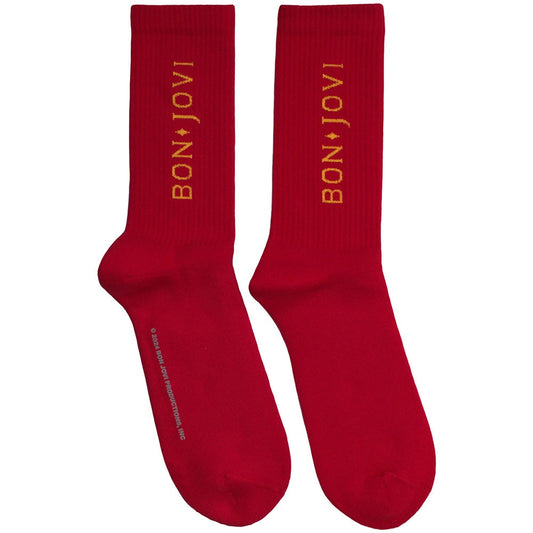 BON JOVI - Logo Red Socks (7-11)