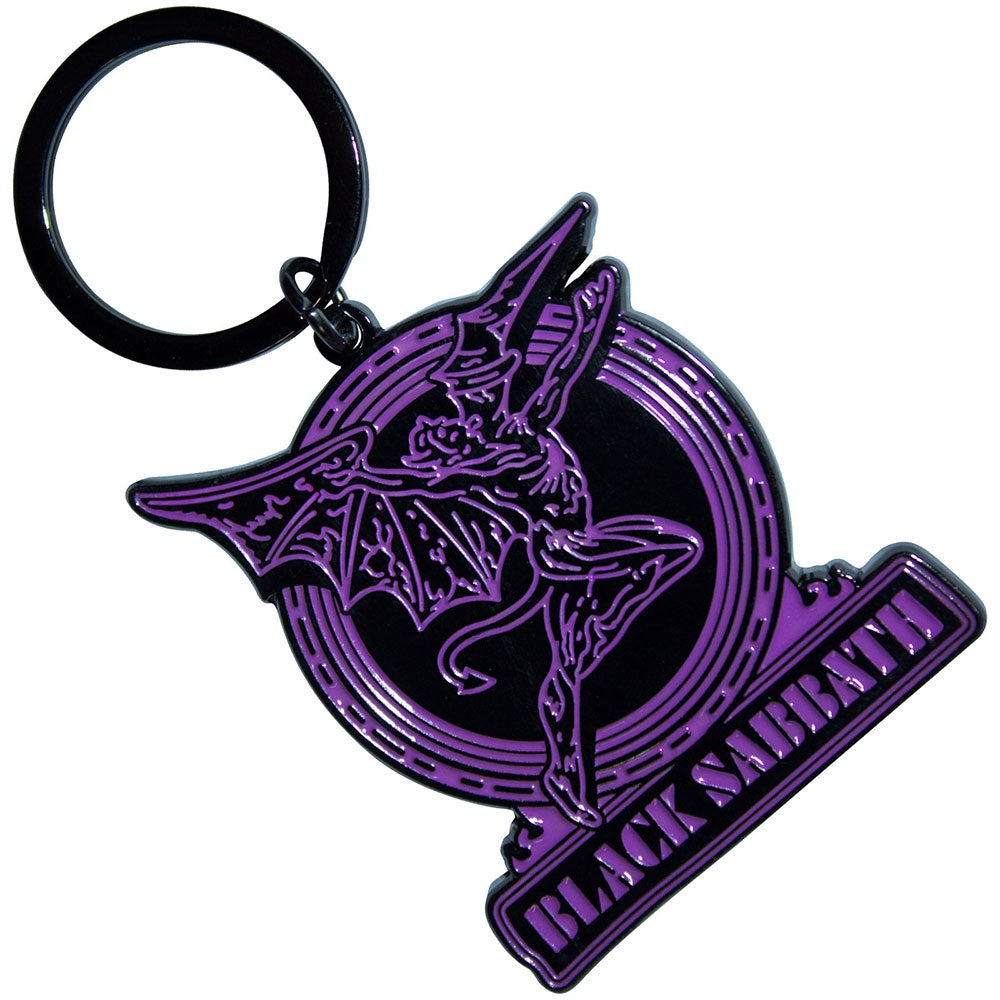 BLACK SABBATH - Purple Text Logo & Daemon Keyring
