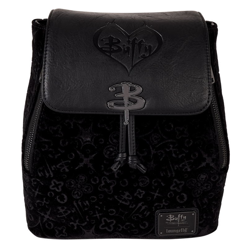 LOUNGEFLY : BUFFY THE VAMPIRE SLAYER - Velvet All-Over Print Drawstring Mini Backpack