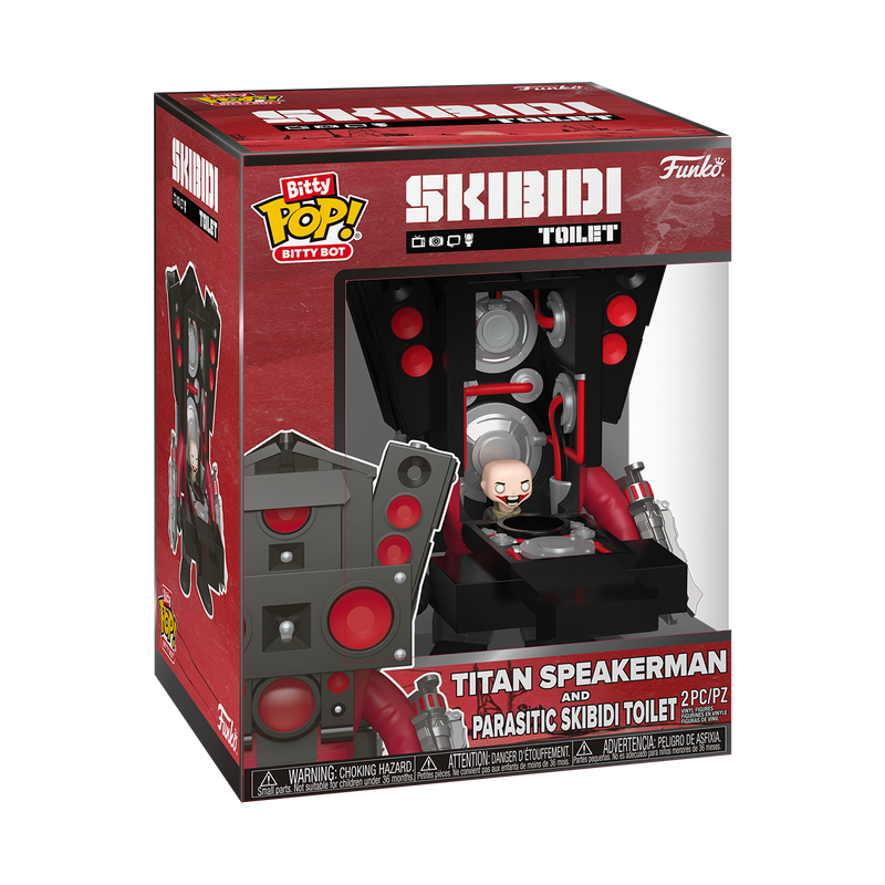 SKIBIDI TOILET - Titan Speakerman and Parasitic Skibidi Toilet Funko Bitty Pop! Bot!