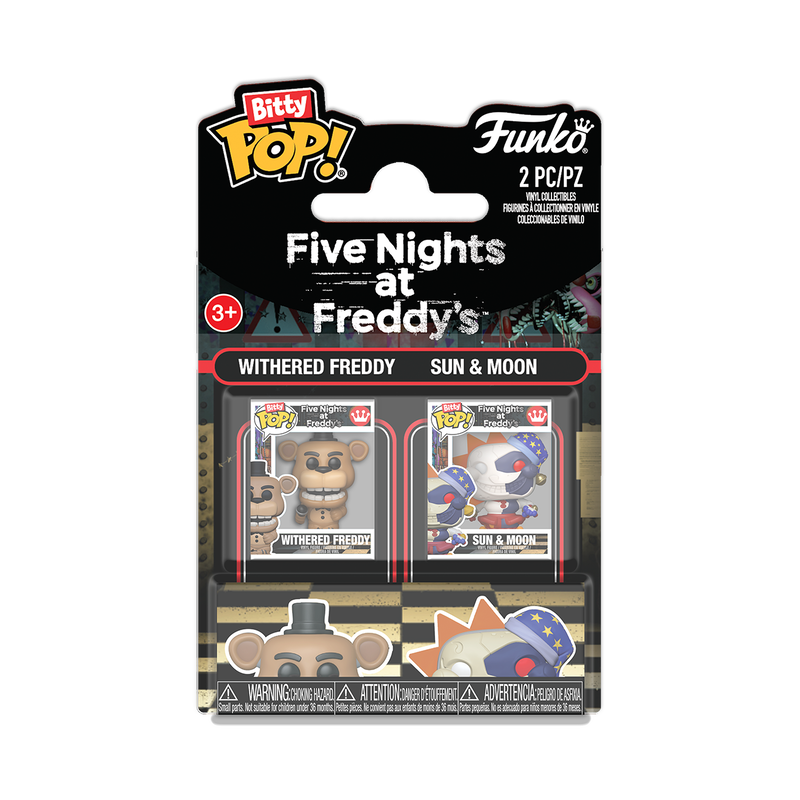 FIVE NIGHTS AT FREDDY'S - Freddy and Sun & Moon Funko Bitty Pop! 2-Pack