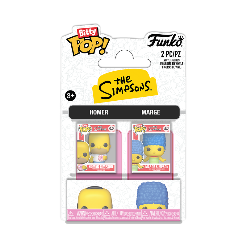 SIMPSONS - Homer & Marge Simpson Funko Bitty Pop! 2-Pack