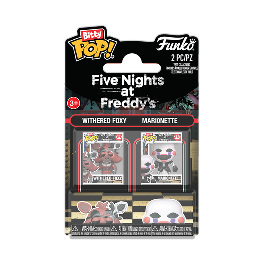 FIVE NIGHTS AT FREDDY'S - Withered Foxy & Marionette Funko Bitty Pop! 2-Pack