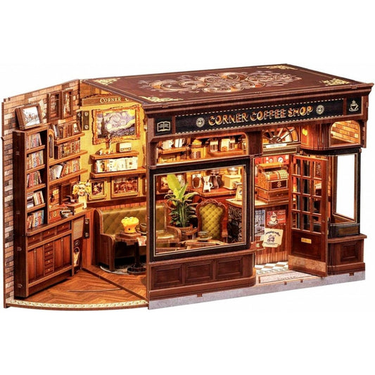 WOODEN BOOK NOOK - Coffee Shop DIY Model Kit