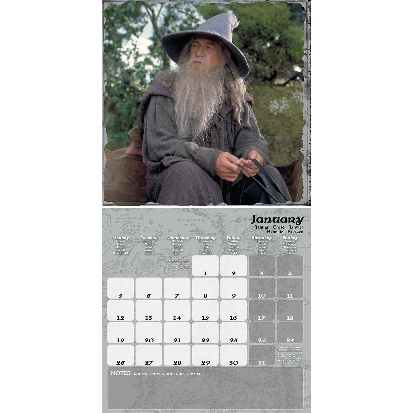 LORD OF THE RINGS - 2026 Calendar
