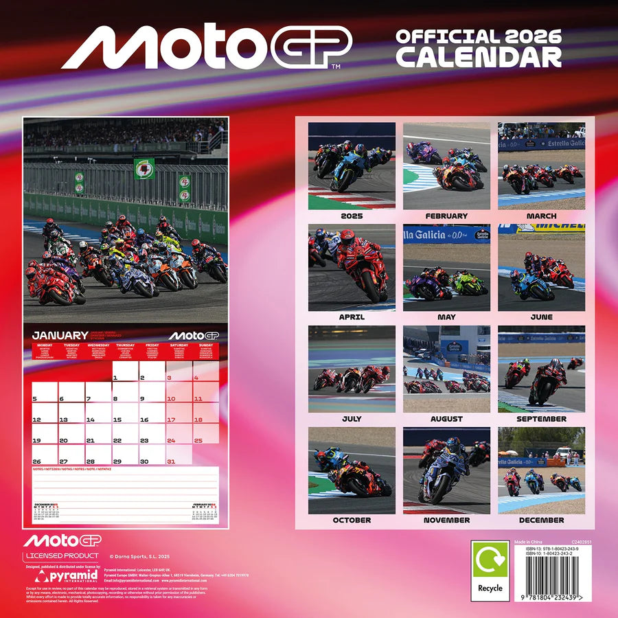 MOTO GP - 2026 Calendar