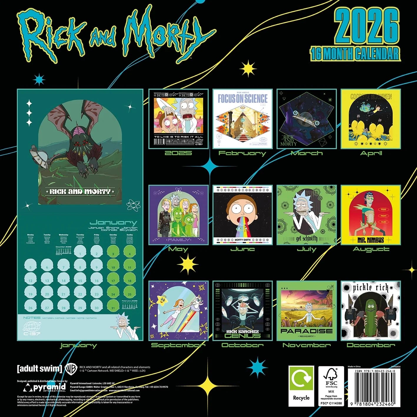RICK & MORTY - 2026 Calendar