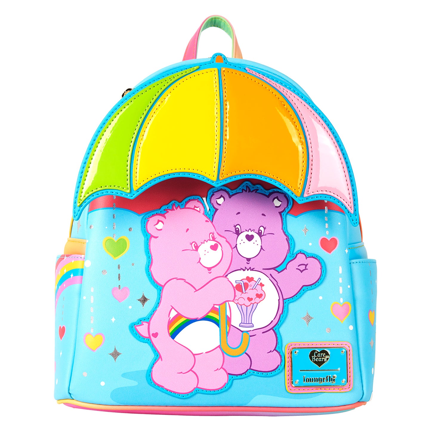 LOUNGEFLY : CARE BEARS - Rainbow Umbrella Mini Backpack