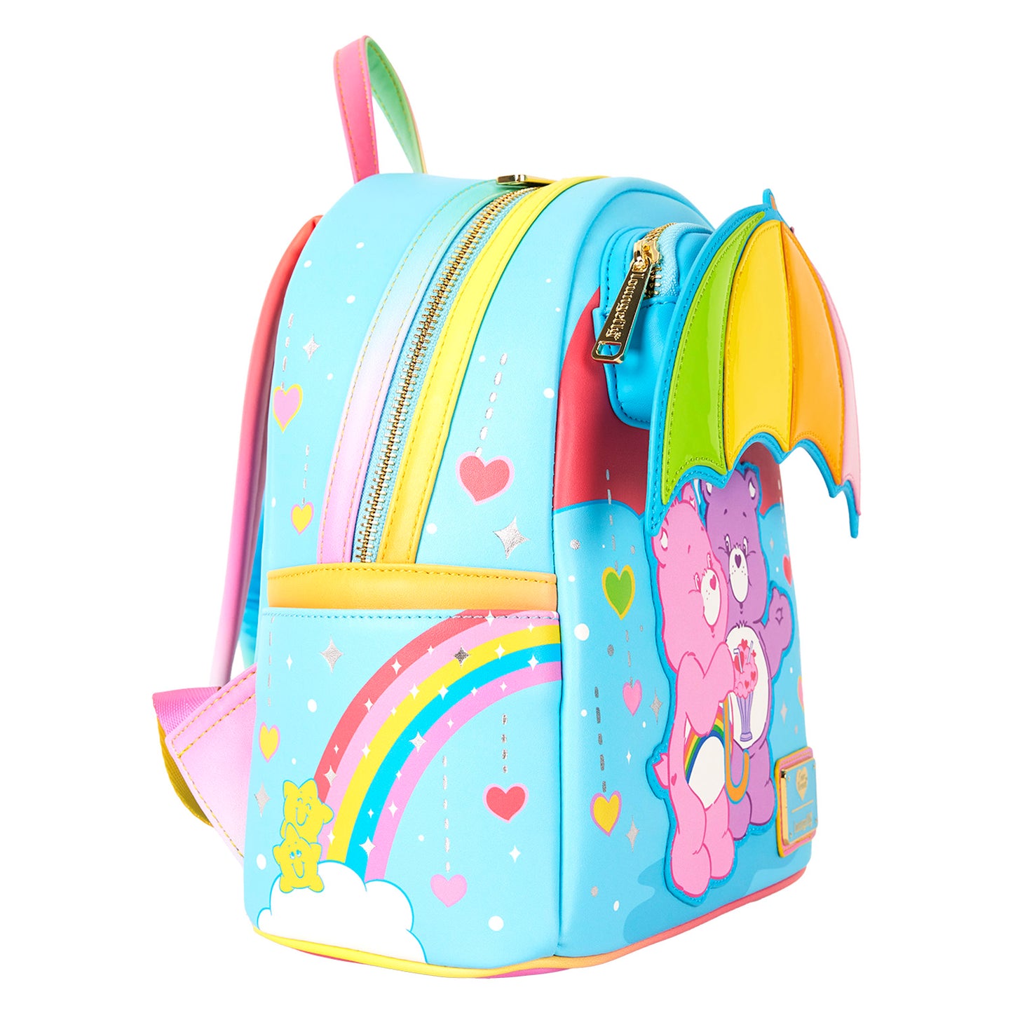 LOUNGEFLY : CARE BEARS - Rainbow Umbrella Mini Backpack