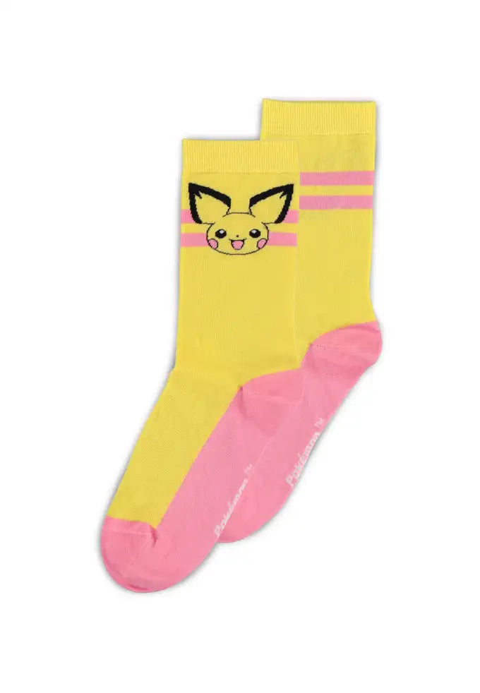 POKEMON - Piplup/Pichu/Jigglypuff Crew Socks 3-Pack