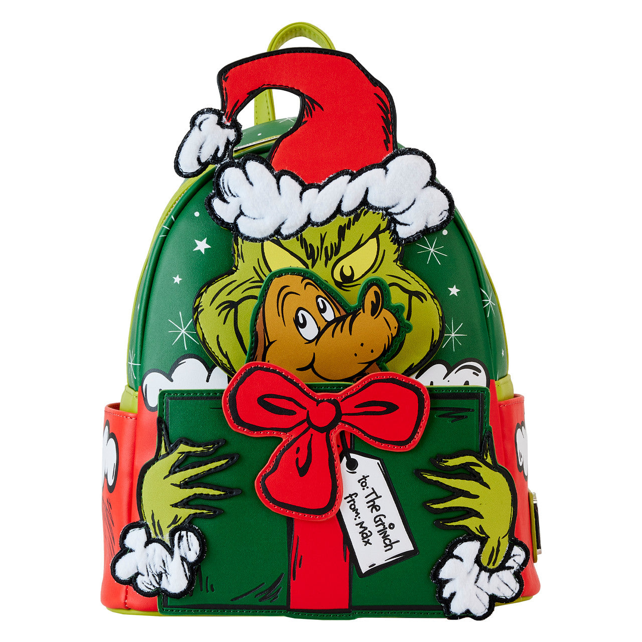 LOUNGEFLY : DR. SEUSS - Grinch Santa Cosplay Mini Backpack