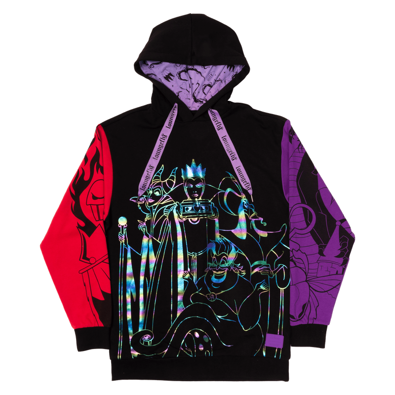 LOUNGEFLY : DISNEY - Villains Colour Black Hoodie