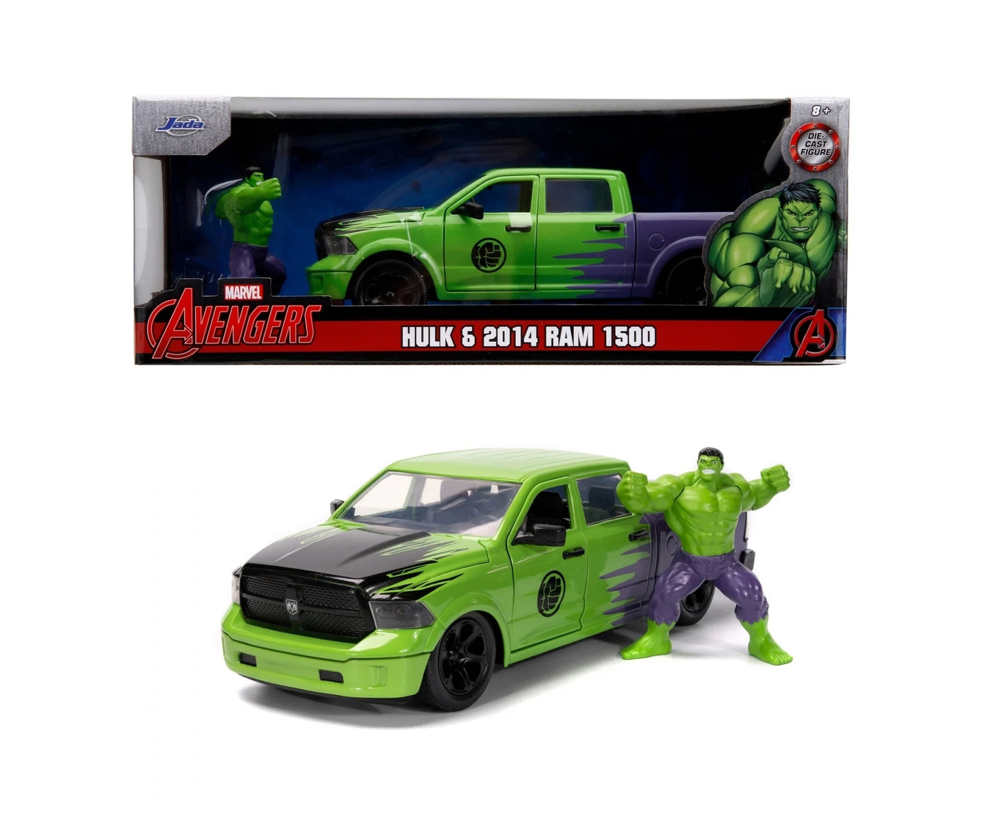 MARVEL : AVENGERS - Hulk & 2014 Ram 1500 Diecast Car & Figure