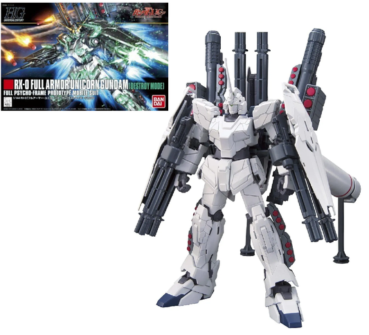 GUNDAM - RX-O Full Armor Unicorn Gundam Destroy Mode Full Psycho-Frame Prototype Mobile Suit 1/144 Model Kit