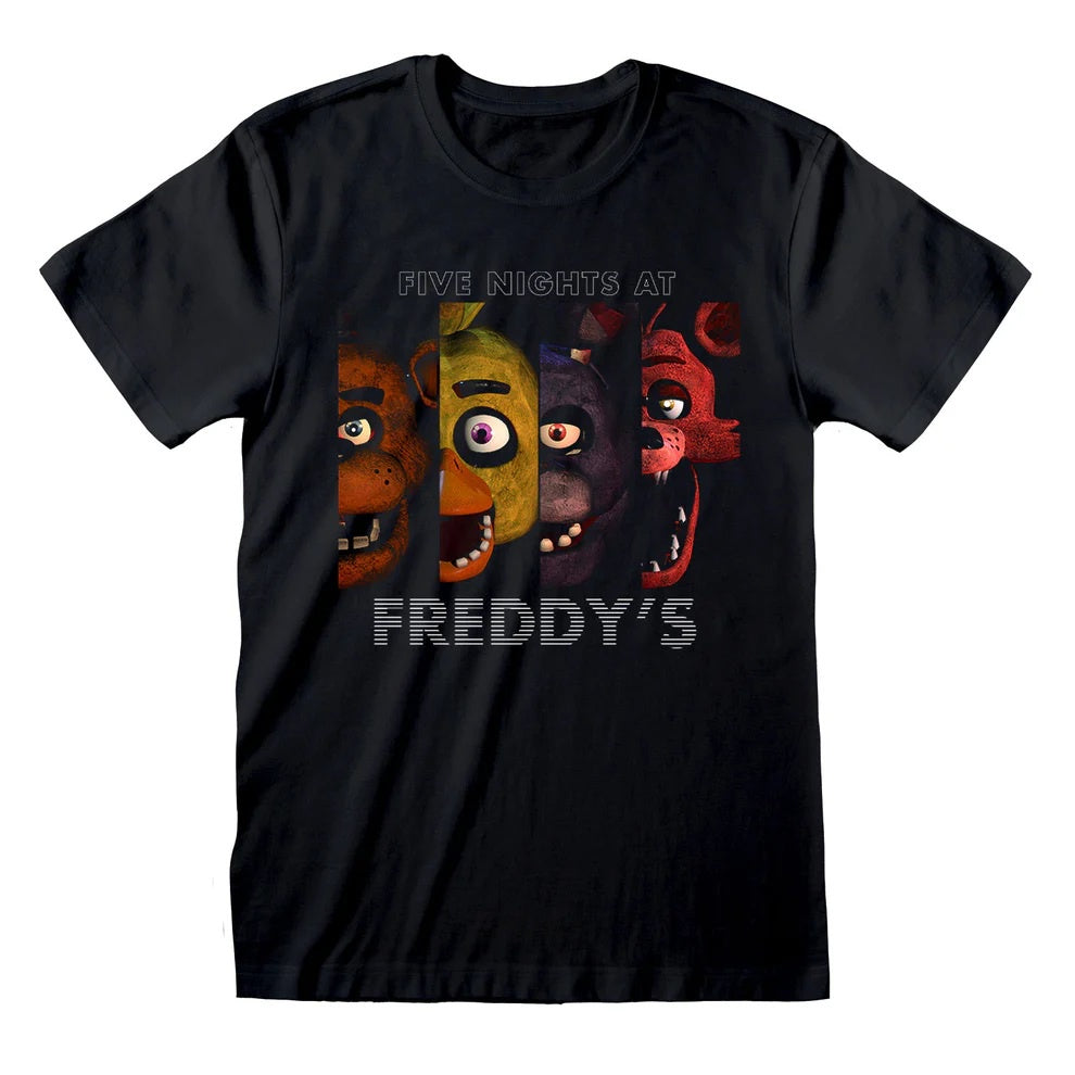 FIVE NIGHTS AT FREDDY'S - Panel X4 Characters T-Shirt