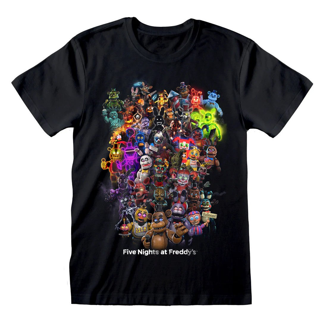 FIVE NIGHTS AT FREDDY'S - All Characters T-Shirt