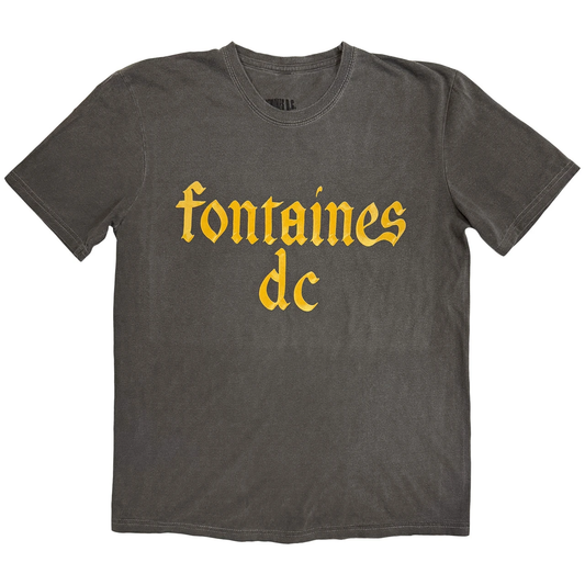 FONTAINES D.C. - Gothic Logo Stone Wash T-Shirt
