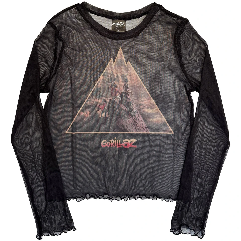 GORILLAZ - The Mountain Long Sleeve Mesh Crop Top