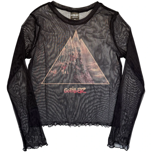GORILLAZ - The Mountain Long Sleeve Mesh Crop Top