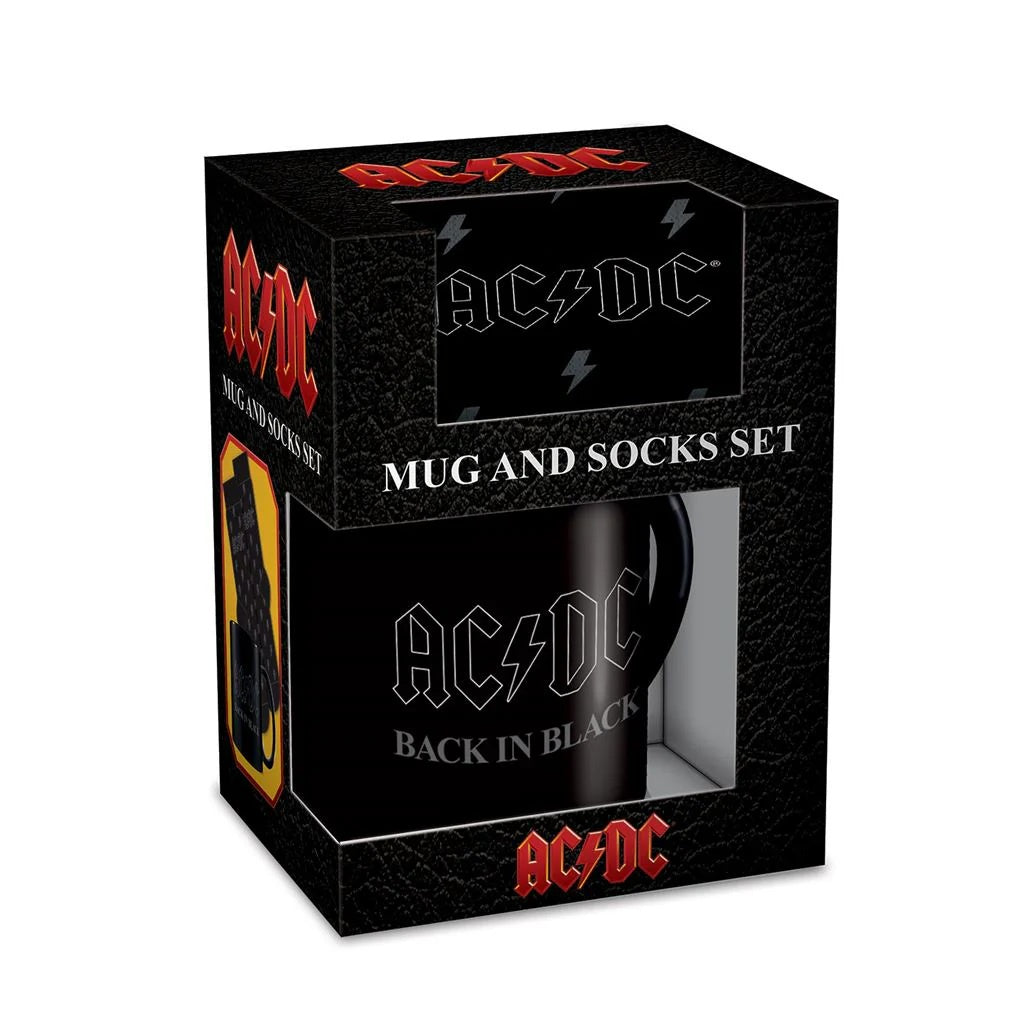 AC/DC - Back in Black Mug & Sock Set