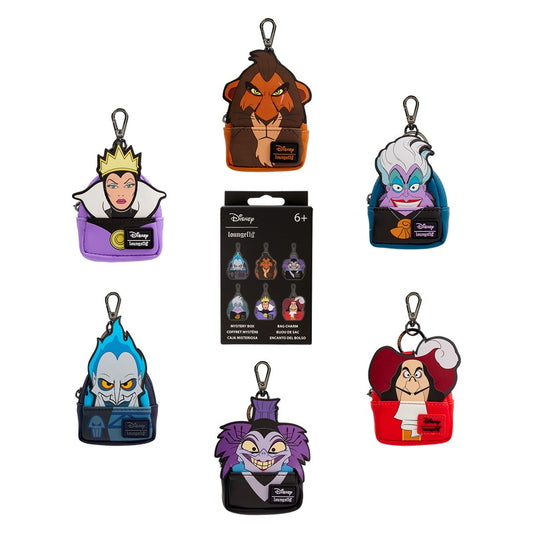 LOUNGEFLY : DISNEY - Villains Blind Box Mystery Bag Charm