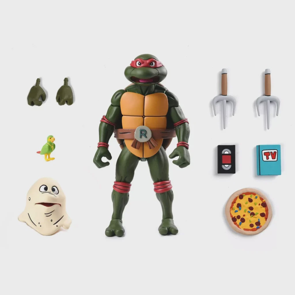 TEENAGE MUTANT NINJA TURTLES - Raphael VHS Cartoon Neca Ultimate Figur ...