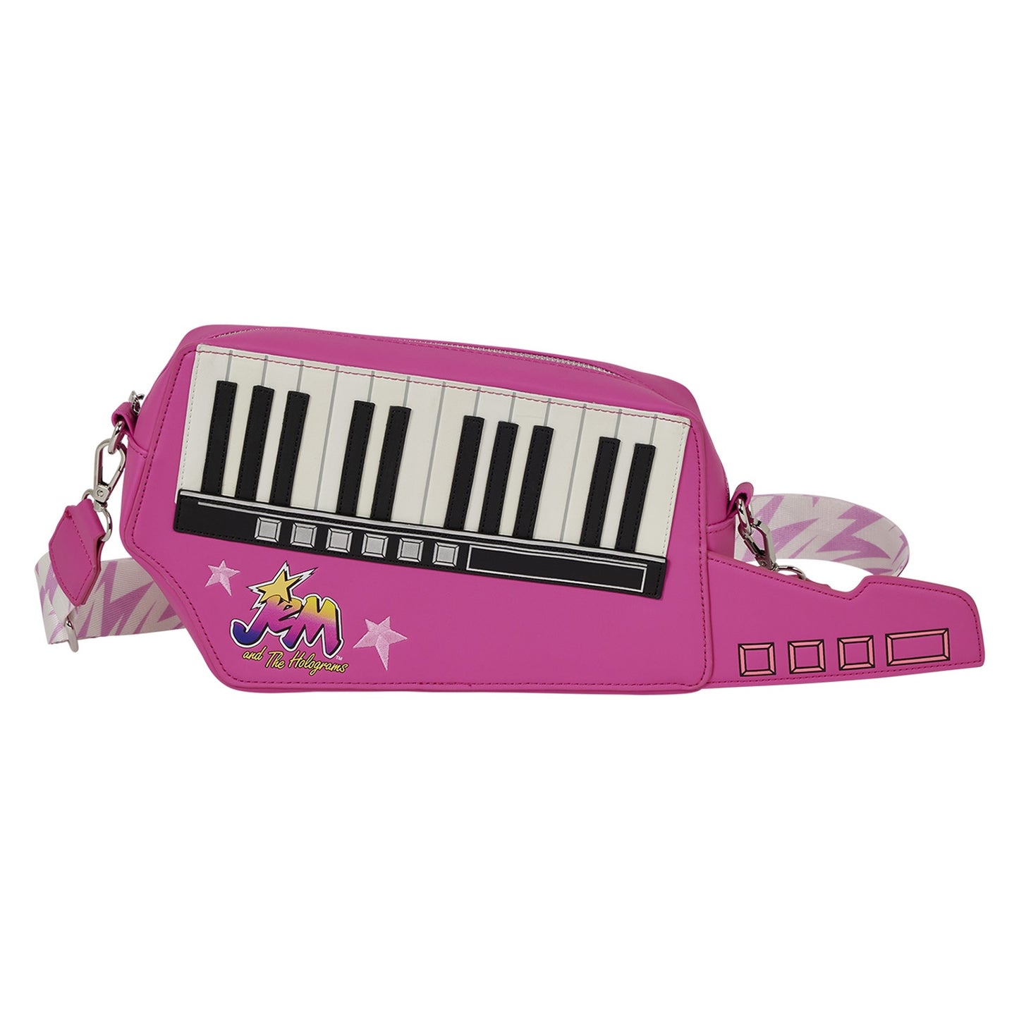 LOUNGEFLY : HASBRO - Jem & The Holograms Figural Keytar Crossbody Bag