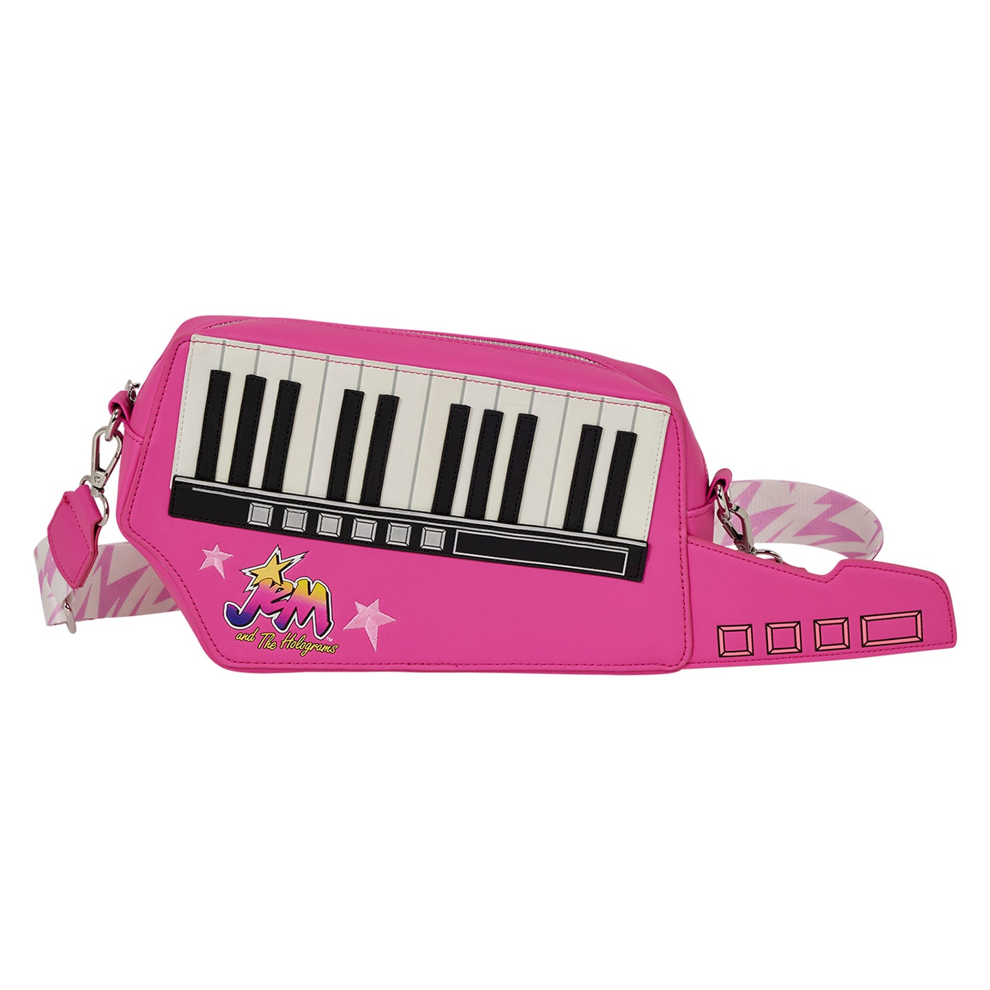 LOUNGEFLY : HASBRO - Jem & The Holograms Figural Keytar Crossbody Bag