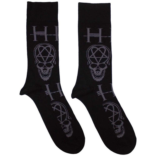 HIM - Heartagram Skull Socks (7-11)