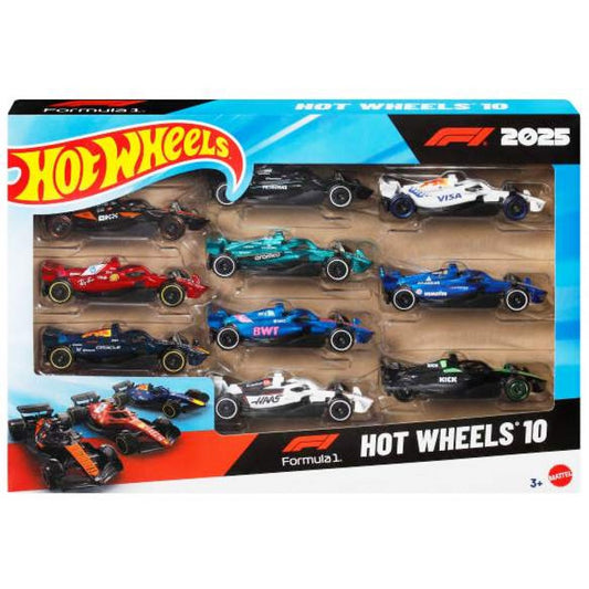 HOT WHEELS : FORMULA 1 - 2025 Car 10-Pack Gift Set