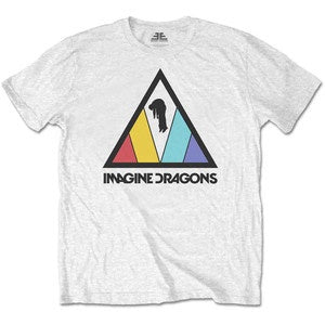 IMAGINE DRAGONS - Triangle Logo White T-Shirt