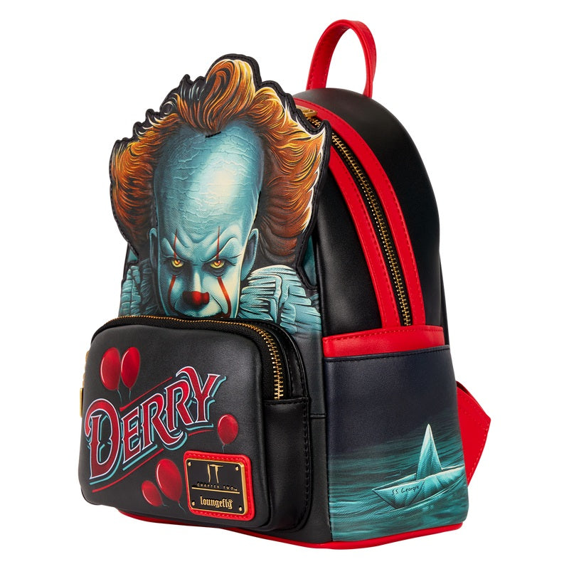 LOUNGEFLY : IT - Pennywise Cosplay Light-Up Mini Backpack
