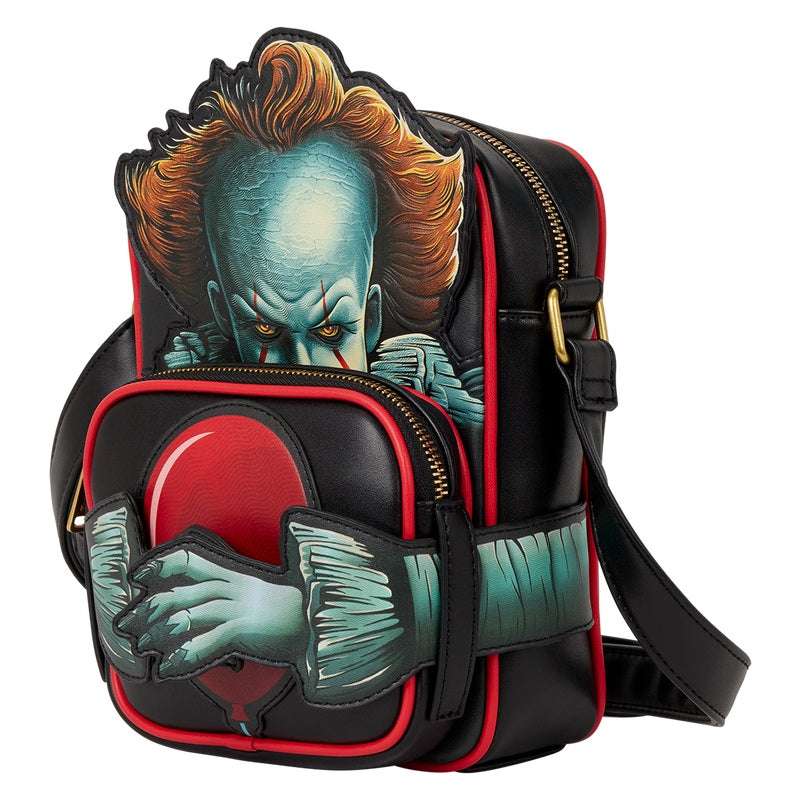LOUNGEFLY : IT - Pennywise Cosplay Crossbuddies Crossbody Bag With Coin Bag