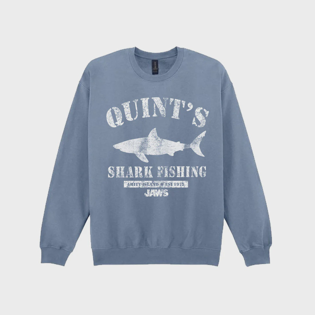 JAWS - Quints Shark Fishing Acid Wash Sweatshirt