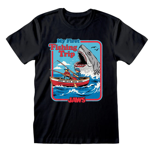 STEVEN RHODES - My First Fishing Trip Black T-Shirt