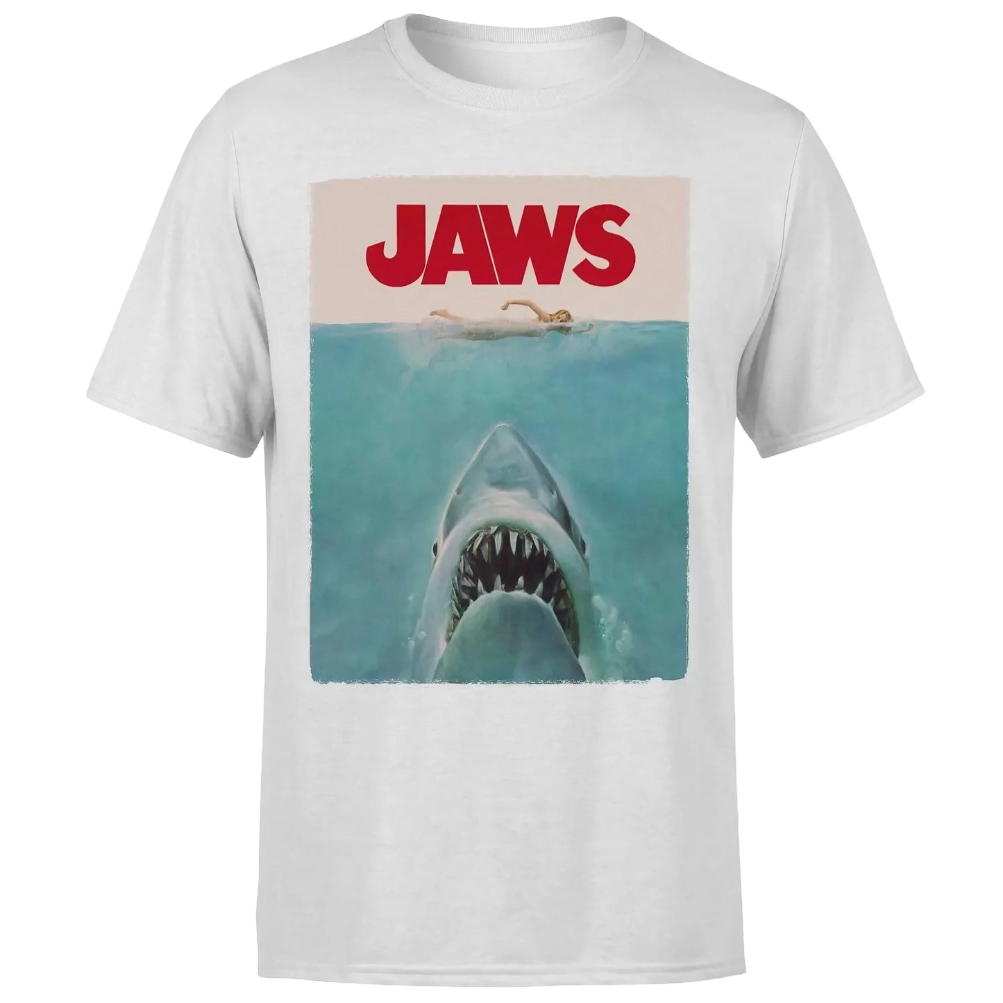 T-shirt with JAWS movie poster graphic design