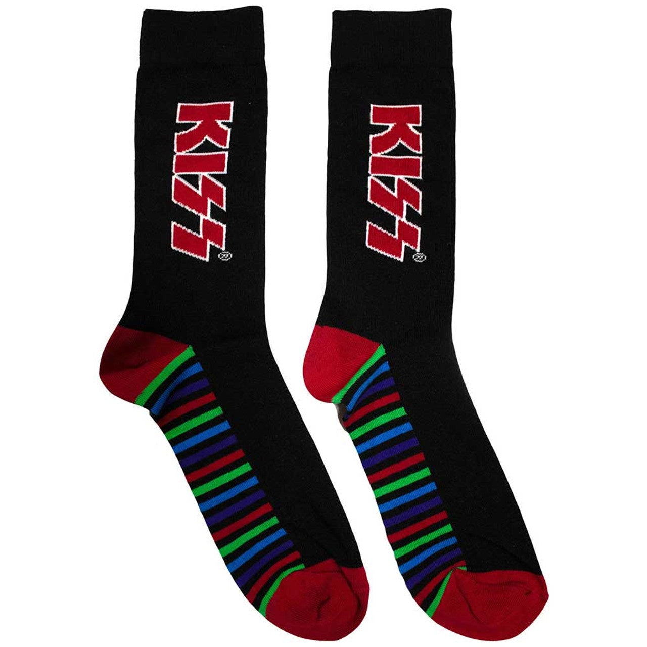 KISS - Red Logo & Stripes Socks (6-11)