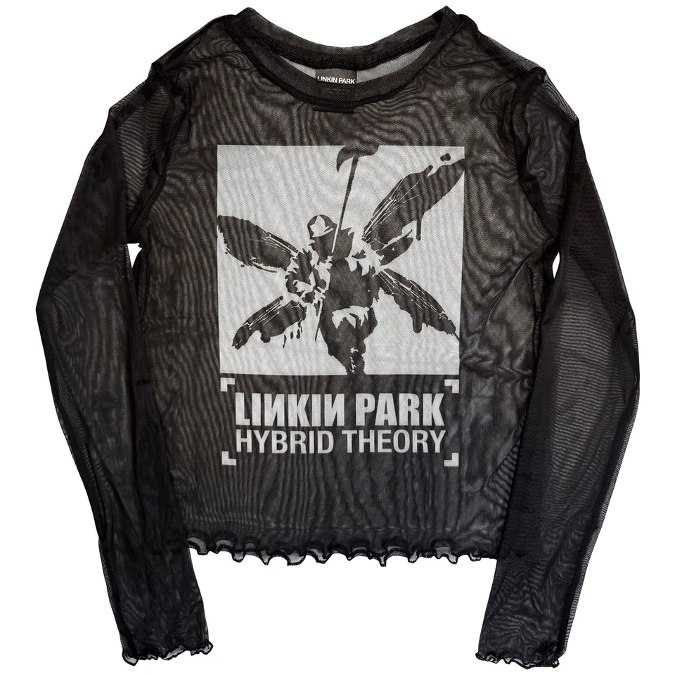 LINKIN PARK - Hybrid Theory Long Sleeve Mesh Crop Top