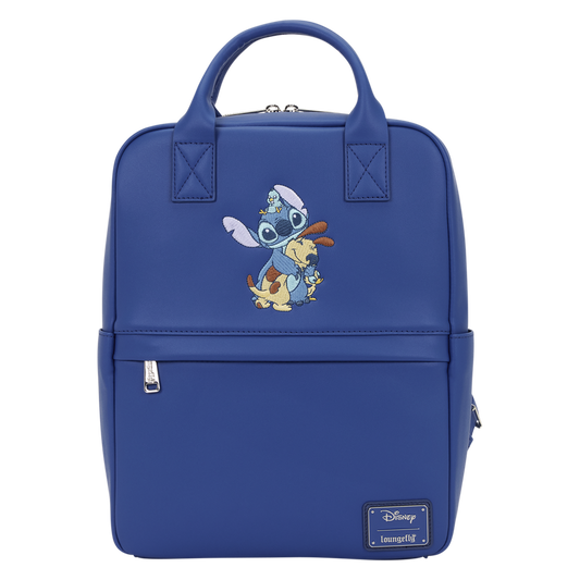 LOUNGEFLY : DISNEY - Lilo & Stitch Animal Friends Mid-Size Backpack
