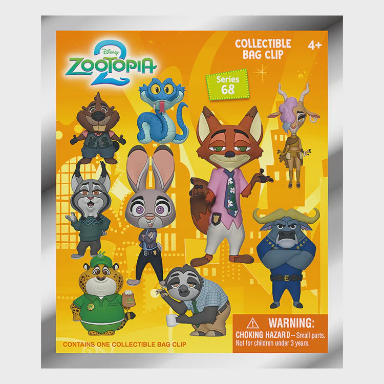DISNEY : ZOOTOPIA 2 - Series 68 Blind Bag Keyring / Bag Clip