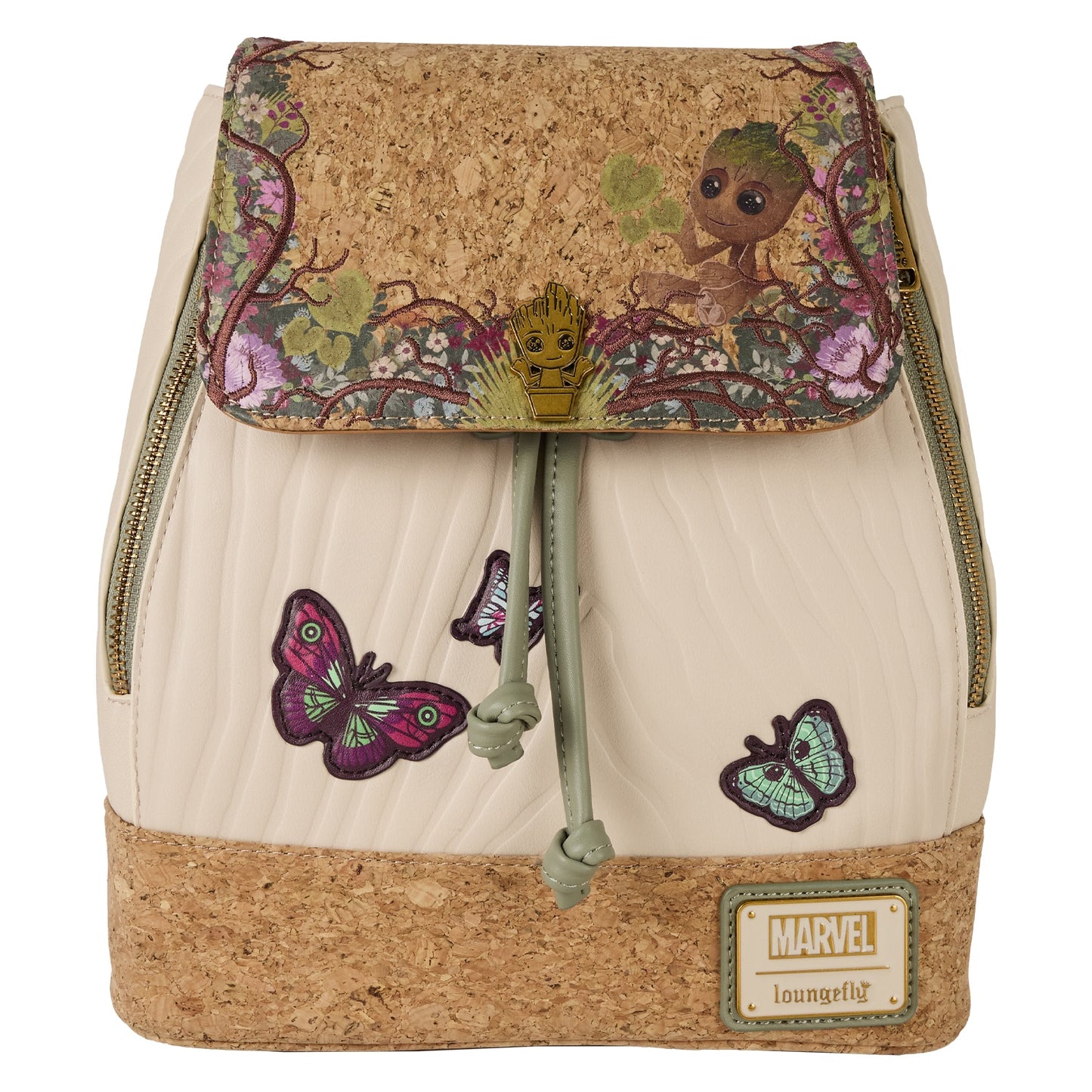 LOUNGEFLY : MARVEL - Groot & Butterflies Mini Backpack