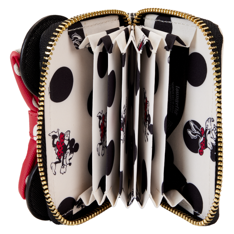 LOUNGEFLY : DISNEY - Minnie Mouse Rocks The Dots Accordion Cardholder