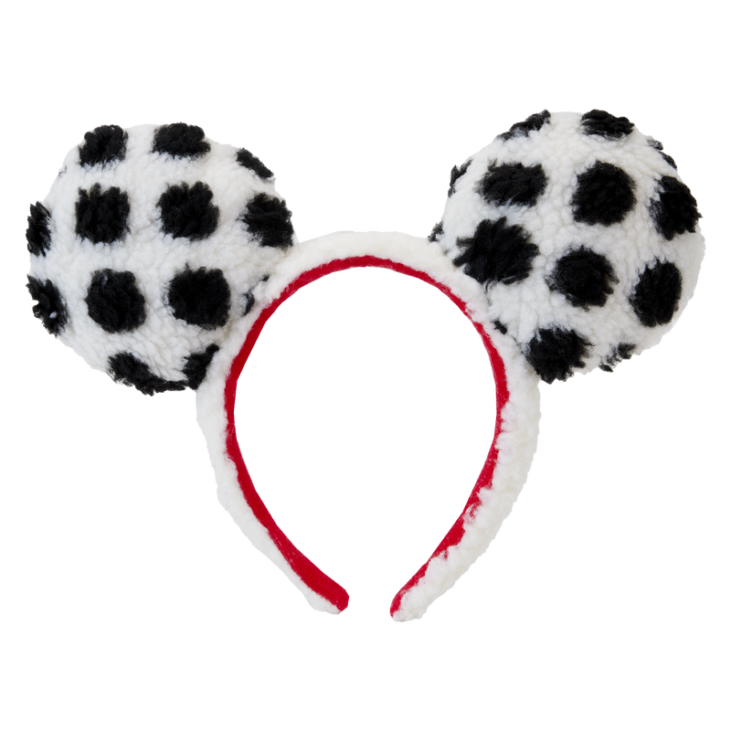 LOUNGEFLY : DISNEY - Minne Mouse Rocks The Dots Sherpa Ear Headband