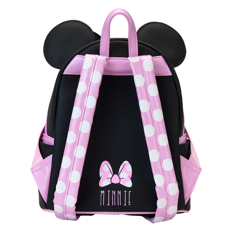 LOUNGEFLY : DISNEY - Minnie Mouse Floral Rock The Dots Mini Backpack