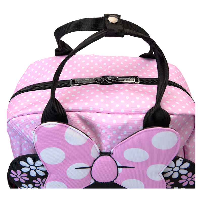 LOUNGEFLY : DISNEY - Minnie Mouse Floral Rock The Dots Nylon Backpack