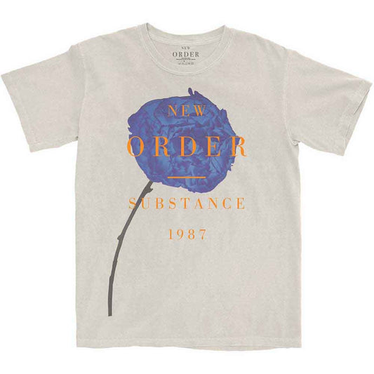NEW ORDER - Spring Substance Natural Grey/White Mineral Wash T-Shirt