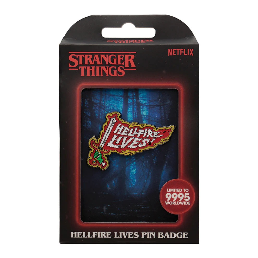 STRANGER THINGS - Hellfire Lives Limited Edition Pin Badge