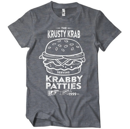 SPONGEBOB SQUAREPANTS - Serving Krabby Patties Grey T-Shirt