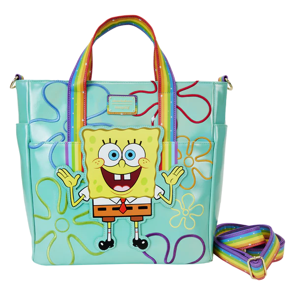 LOUNGEFLY : NICKELODEON - SpongeBob 25th Anniversary Imagination Convertible Tote Bag