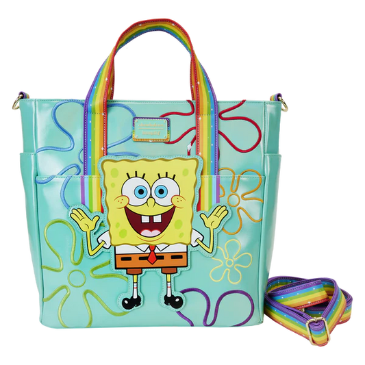 LOUNGEFLY : NICKELODEON - SpongeBob 25th Anniversary Imagination Convertible Tote Bag
